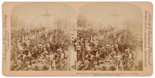 Girls of Booker T. Washington School, Tuskegee, Alabama, Mrs. McKinley in Near Carriage, 1899
