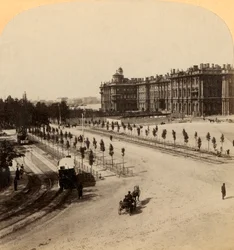 The Imperial Winter Palace from Nevsky Prospect, St. Petersburg, Russia, 1897