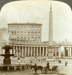 The Vatican Palace from St Peters Square, Rome, Italy