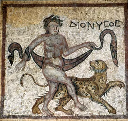 Roman Mosaic, Dionysus with Panther