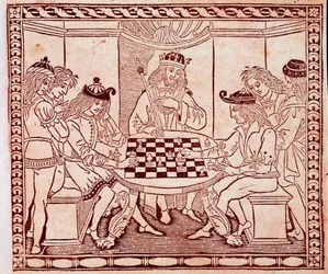 A King Watching a Chess Game