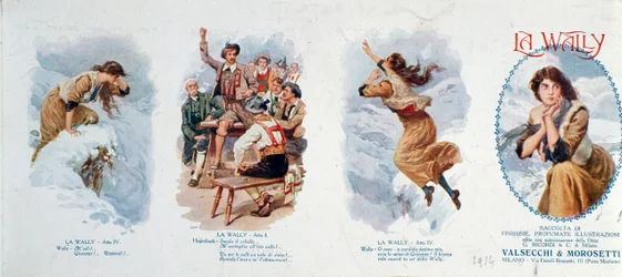 A Series of Vignettes Illustrating the Opera La Wally (Lithography)