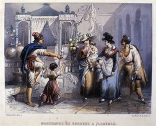A sorbet dealer in Florence