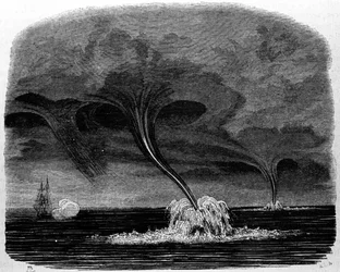 A Tornado of Water (19th Century Engraving)