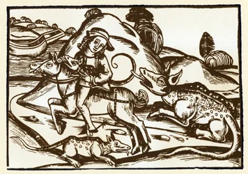 A Traveler Meets Two Monstrous Tigers with the Look of Basilica