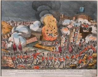 A View of the Siege and Storming of Ciudad Rodrigo in Spain on January 19, 1812