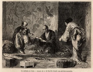 A visiting doctor takes the patient