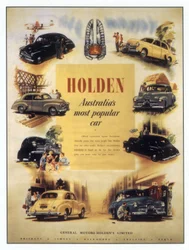 Advertisement for Holden Australian cars, c. 1950