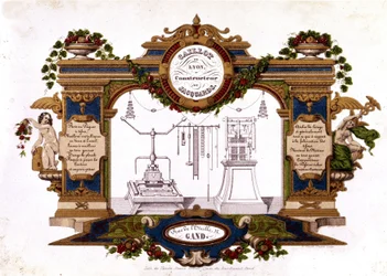 Advertising of a builder of the Jacquard Loom, Caillot de Lyon