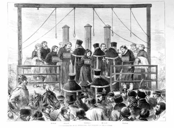 After the Attack on Alexander II, the Arrested Nihilists are Hanged