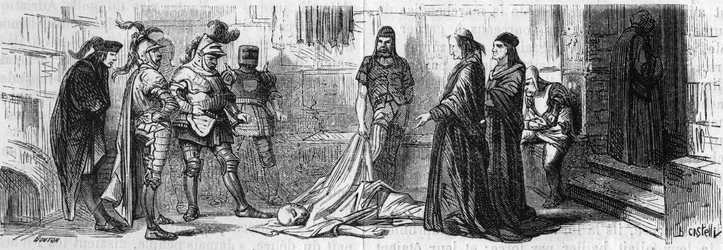 Alexander VI delivered Jeme, a Turkish prince, poisoned, died some time later. Engraving of the 19th century