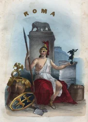Allegory of Rome - Engraving from 
