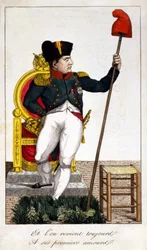 And We Always Return to His First Love, a Caricature About Napoleon I Taking Over Power in 1815 (Episode of Hundred Days)