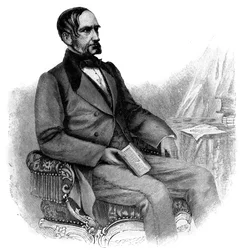 Anton von Schmerling, Austrian politician - engraving - Portrait of Anton von Schmerling (1805-1893), Austrian lawyer and politician