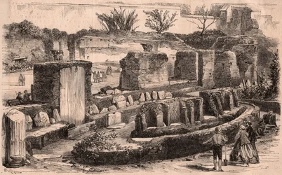 Archaeological excavations organised by Napoleon III in Rome in the area of the Palace of the Caesars