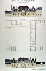 Architecture of the Château de Villesavin, Tou en Sologne, Loir et Cher (41)