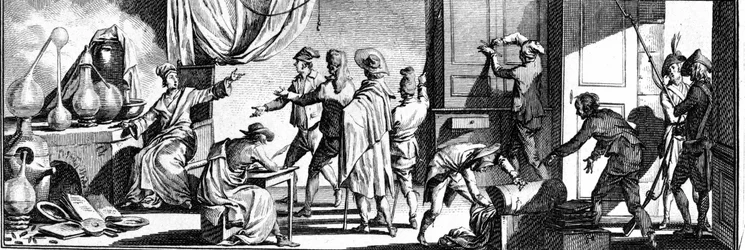 Arrest of Lavoisier in his studio.