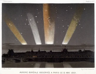 Aurora Borealis observed in Paris on 13/05/1869 - in 