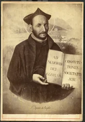 Azpeitia: Painted portrait of Saint Ignatius of Loyola, founder of the Society of Jesus and the Jesuits