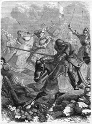 Battle of Guinegate or Guinegatte (France), Day of the Spurs, August 16