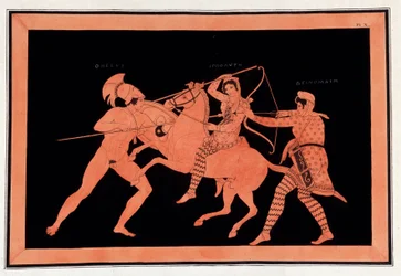 Battle of the Amazons Hyppolyte and Deinomache against Theseus - 