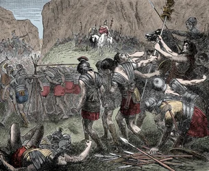 Battle of the Caudine Forks - 321 BC between the Romans and the Samnites during the Second Samnite War