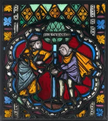 Significant Glass Pane. Strasbourg, around 1270 (probably formerly from St. Thomas)