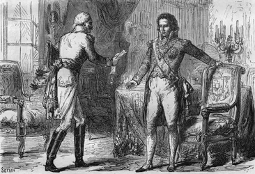 Betrayal of Bernadotte - Jean Baptiste Jules Bernadotte (1763-1844) received an envoy (secret agent) from Prussia to Stockholm, Sweden on December 18