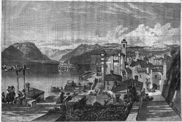 Borromees Islands of Lake Maggiore in Italy: View of Isola Bella