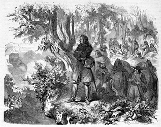 Camisards in the Cévennes. 19th century engraving
