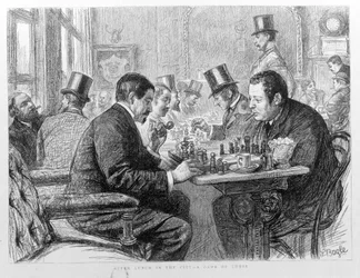 Chess players in the city of London in 1890.