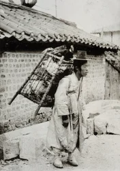 Chicken merchant, Korea, late 19th century