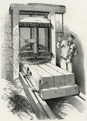 Circular Planing Machine Used During the Building of the Crystal Palace, London