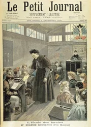 Classroom of the School of the Fairgrounds: Montyon Prize to Eugénie Bonnefois - in 