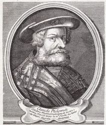 Claude Ptolemy (c. 90 - c. 168), Greek astronomer, mathematician and geographer. Engraving of the 19th century