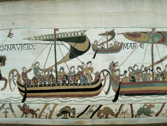 Conquest of England by William the Conqueror in 1066: The Norman Fleets Heading to England (detail)