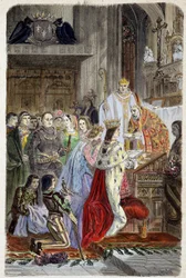 Coronation of Emperor Otto I (912-973) by Pope John XII in 962 - in 