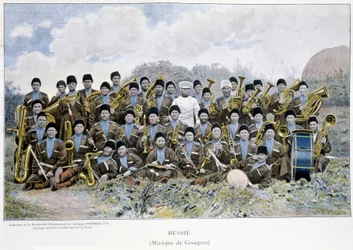 Cossack music band in Russia in the 19th century