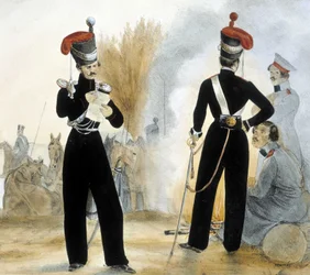 Cossack soldiers of Little Russia around 1840