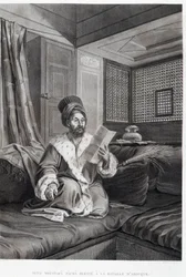 Costumes and Portraits: Seyd Moustafa Pasha Wounded at the Battle of Abouqyr (Aboukir) in 
