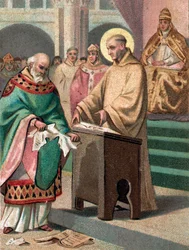 Council of Reims in 1148: Saint Bernard of Clairvaux accused Gilbert de la Porree of heresy