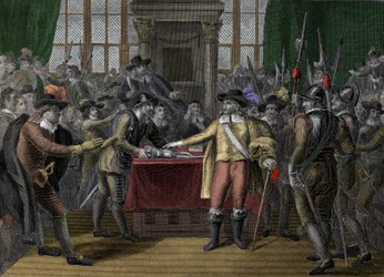 Cromwell dissolving the Long Parliament - The Rump Parliament - Oliver Cromwell (1599-1658) Dissolves the British Parliament