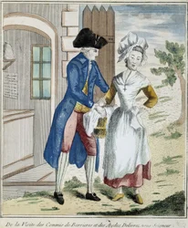 Customs: Barrier Tax - Caricature around 1800