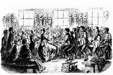 Dance Shakers. 19th century engraving