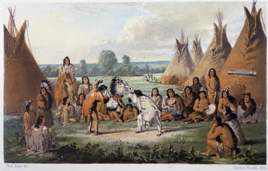 Dance among the American Indians - in “Wandering of an artist among the Indians of North America” by Paul Kane, Longmans & Roberts, London