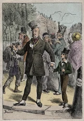 David Copperfield and Mr. Micawber, illustration from 