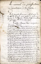 Deliberation of the Council of Prefecture of Guéret (Creuse) of 23 April 1823