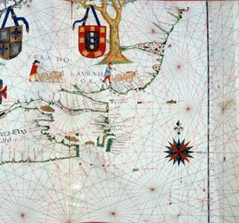 Detail of a map of Labrador (Markland), Eastern Canada (detail)