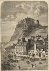 Edinburgh Castle in Scotland - 1864