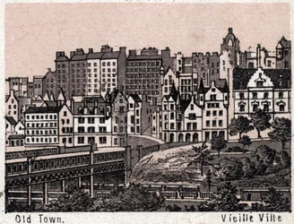 Edinburgh, Scotland: view of the Old Town in Edinburgh. The world illustrates 168 views (late 19th century)